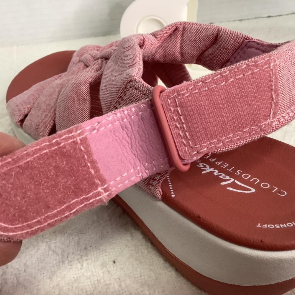EUC Clarks Cloudsteppers cushion soft rose/pink sandals - Picture 9 of 12